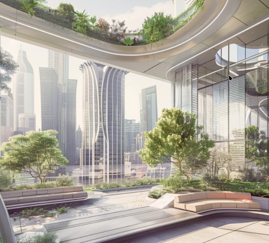 Sustainable city concept